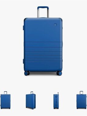 Monos x Simon Miller Hybrid Check-In Large Blue Hard-Shell Spinner Suitcase